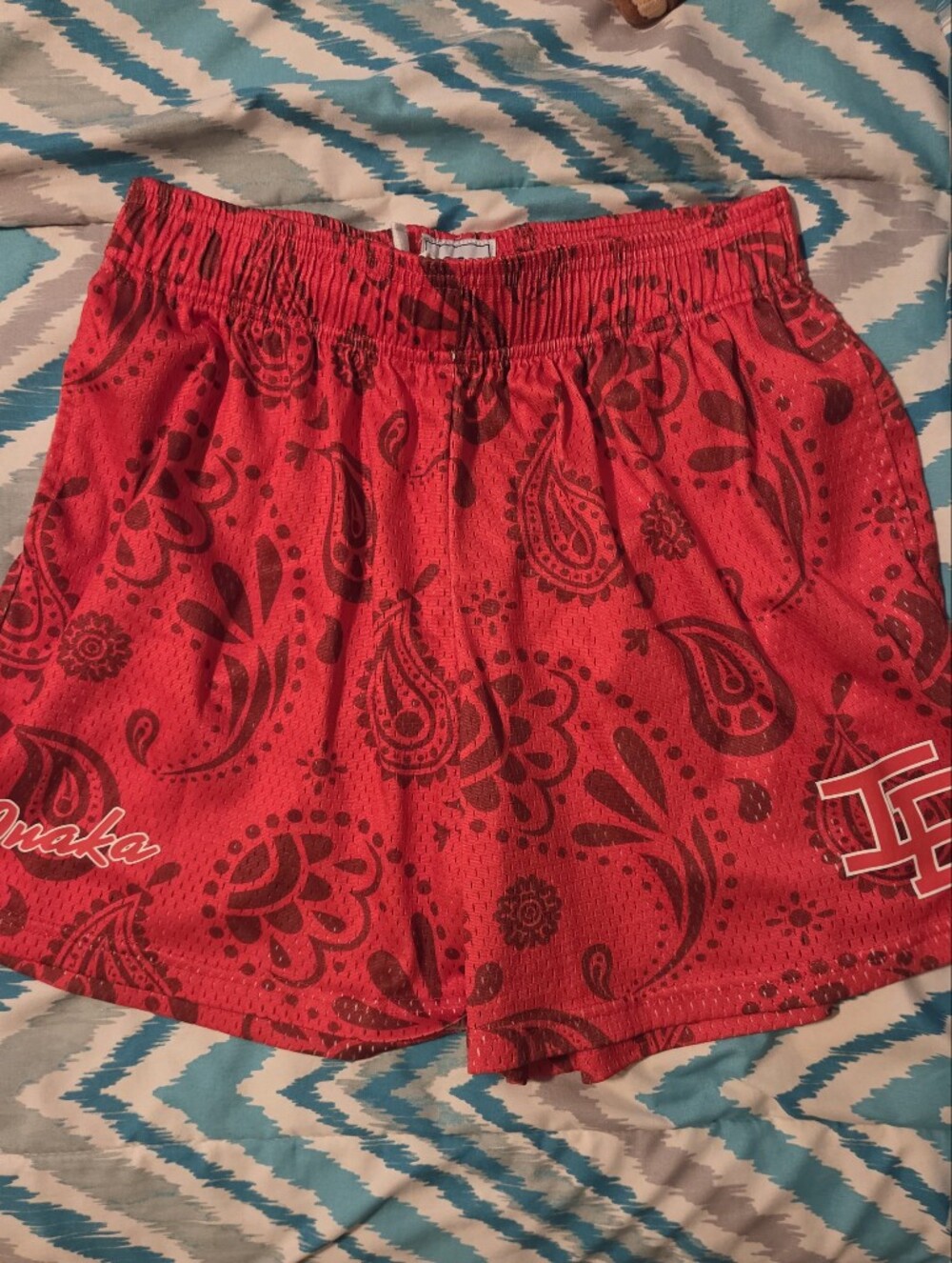 Inaka Power Red Paisley Athletic Shorts
